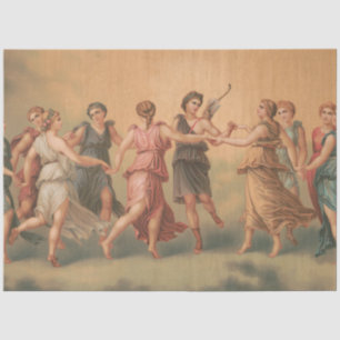 Papel De Seda Dioses bailando en las nubes con diosas