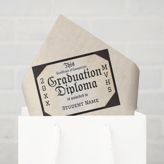 Papel De Seda Diploma Certificado de graduación (Bolsa de regalo)