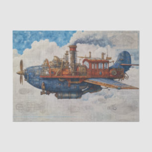 Papel De Seda Dirigible Steampunk Vintage