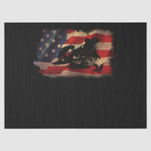 Papel De Seda Dirt Bike Bandera Americana Motocross Biker