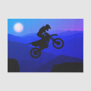 Papel De Seda Dirt Bike Full Moon Night Ride Motocross