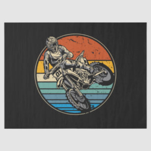 Papel De Seda Dirt Bike Motocross Motorcycle Vintage Retro