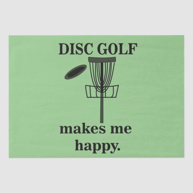 Papel De Seda Disc Golf Me Hace Feliz Disc Golf (Anverso)