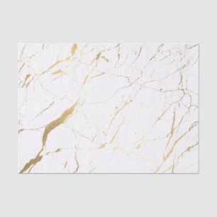 Papel De Seda Diseñador de mármol blanco y dorado