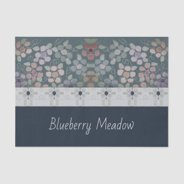 Papel De Seda Diseñador de patrones florales modernos (Anverso)