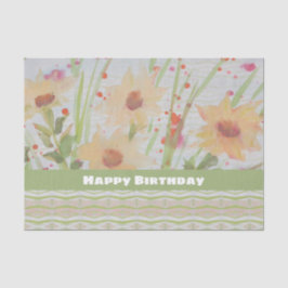 Papel De Seda Diseñador Floral de acuarela