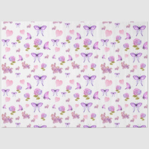 Papel De Seda Diseño 10 de la Serie de Acuarela de Hortensias