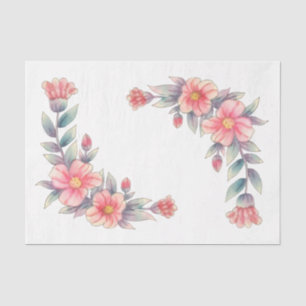 Papel De Seda Diseño 11 de la Serie Floral Rosa Meraki