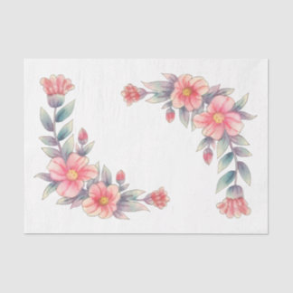 Papel De Seda Diseño 11 de la Serie Floral Rosa Meraki