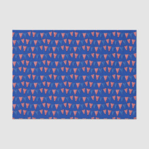 Papel De Seda Diseño 1 de la serie América Rojo Blanco y Azul