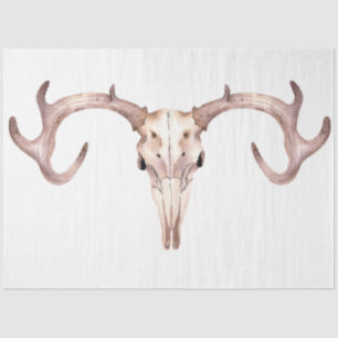 Papel De Seda Diseño 1 de la serie Boho Skull y Flores