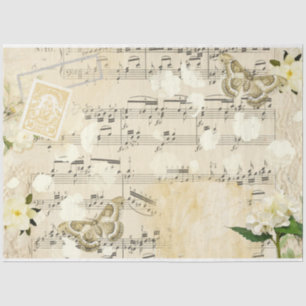 Papel De Seda Diseño 1 de la Serie Shabby Chic Cream