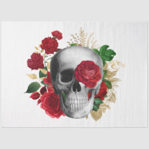 Papel De Seda Diseño 21 de la Serie Steampunk de Rosa Roja