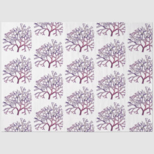 Papel De Seda Diseño 31 de la Serie de Conchas de Aquarela Subma