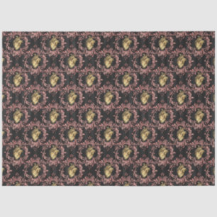 Papel De Seda Diseño 31 de la serie steampunk rosa y dorado
