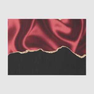 Papel De Seda Diseño abstracto de satén de Wavy Wavy Glam rojo o