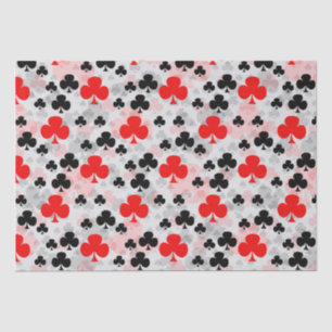 Papel De Seda Diseño abstracto del patrón del Club Red Black Clo