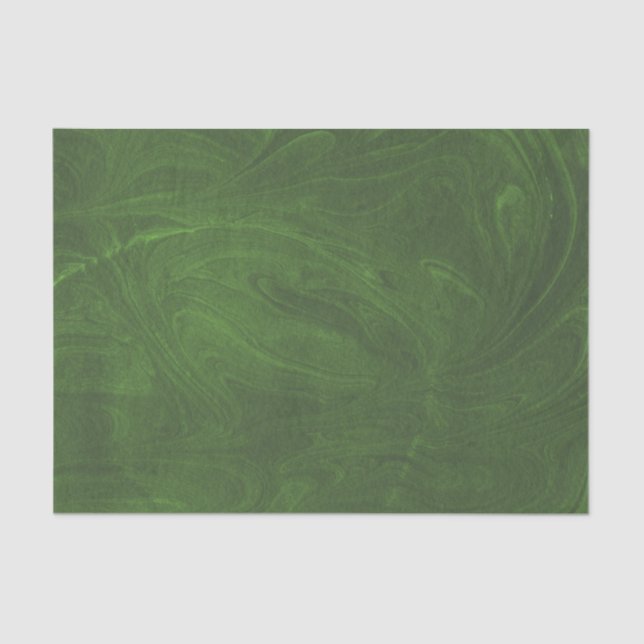 Papel De Seda Diseño abstracto veteado el | verde oscuro (Anverso)