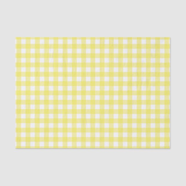 Papel De Seda Diseño amarillo y blanco de la guinga (Anverso)
