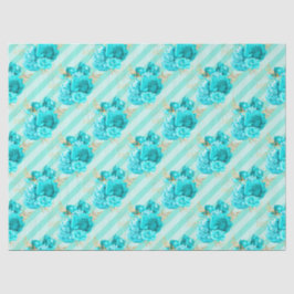 Papel De Seda Diseño Aqua y Gold Series 4