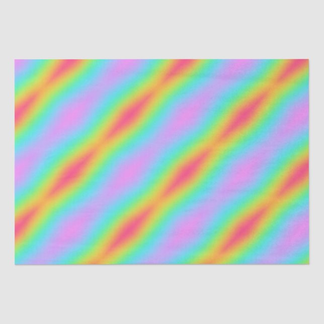 Papel De Seda Diseño arcoiris desenfocado y salvaje (Anverso)