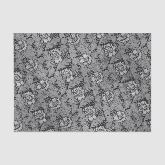 Papel De Seda Diseño Art Nouveau de flores (Anverso)