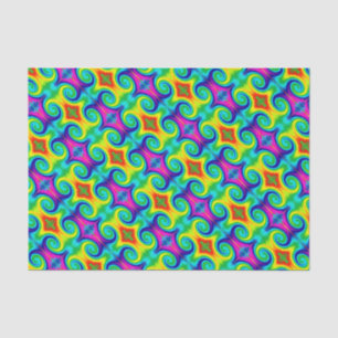 Papel De Seda Diseño artístico abstracto de barrido arco iris