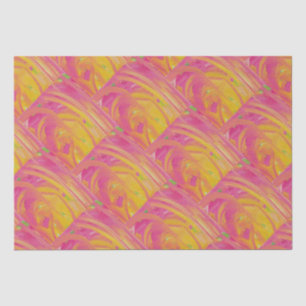 Papel De Seda Diseño artístico naranja de color rosa salmón con