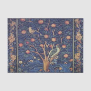 Papel De Seda Diseño azul de tapiz del pájaro carpintero de Will