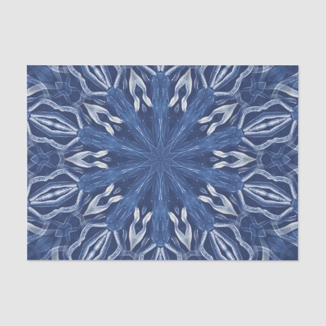 Papel De Seda Diseño azul del hielo (Anverso)