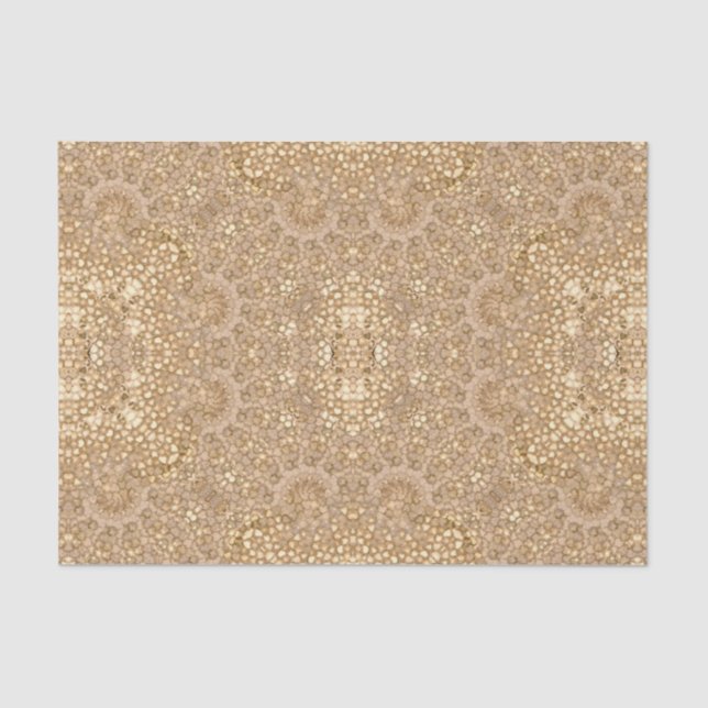 Papel De Seda Diseño barroco de oro adornado (Anverso)