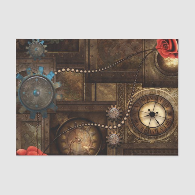 Papel De Seda Diseño bonito de steampunk (Anverso)