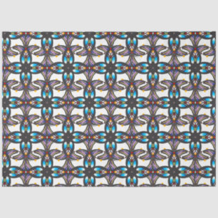 Papel De Seda Diseño circular de vidrio manchado