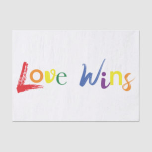 Papel De Seda Diseño colorido, alegre y creativo de Love Wins