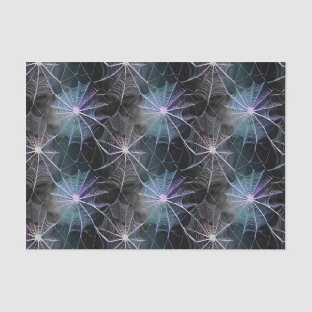 Papel De Seda Diseño continuo de telaraña espeluznante (Anverso)