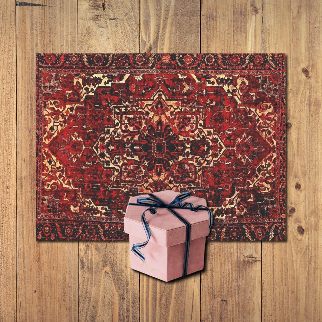 Papel De Seda Diseño de alfombras persas en rojo oscuro (Subido por el creador)