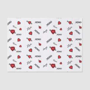 Papel De Seda Diseño de amor y besos de XOXO