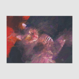 Papel De Seda Diseño de arte abstracto boho púrpura rojo Kitty C
