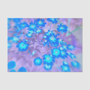 Papel De Seda Diseño de arte decoupage floral azul púrpura