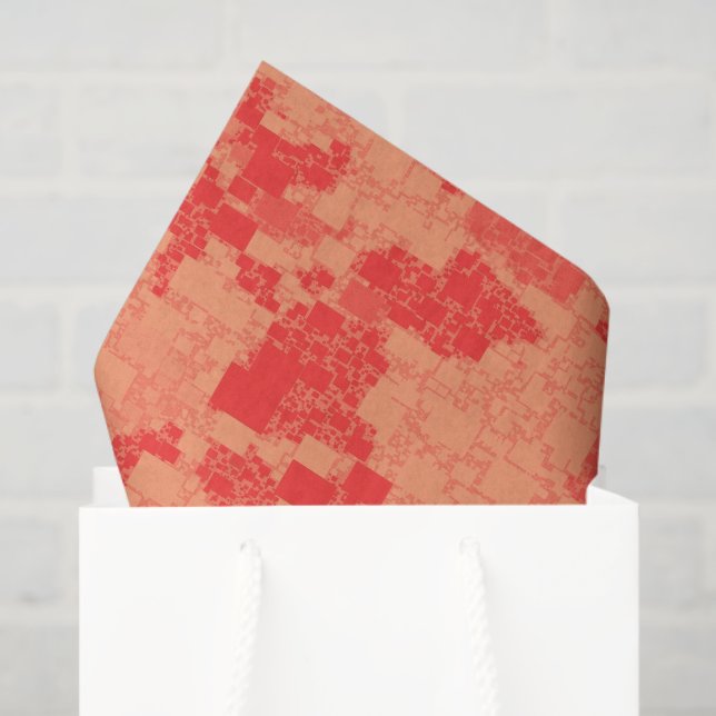 Papel De Seda Diseño de arte en mosaico de ángerine (Bolsa de regalo)