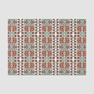 Papel De Seda Diseño de arte folclórico antiguo estonio con flor