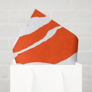 Papel De Seda Diseño de bandas de tigre MVB - Naranja y blanco