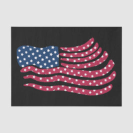 Papel De Seda Diseño De Bandera Blanca Y Azul Rojas