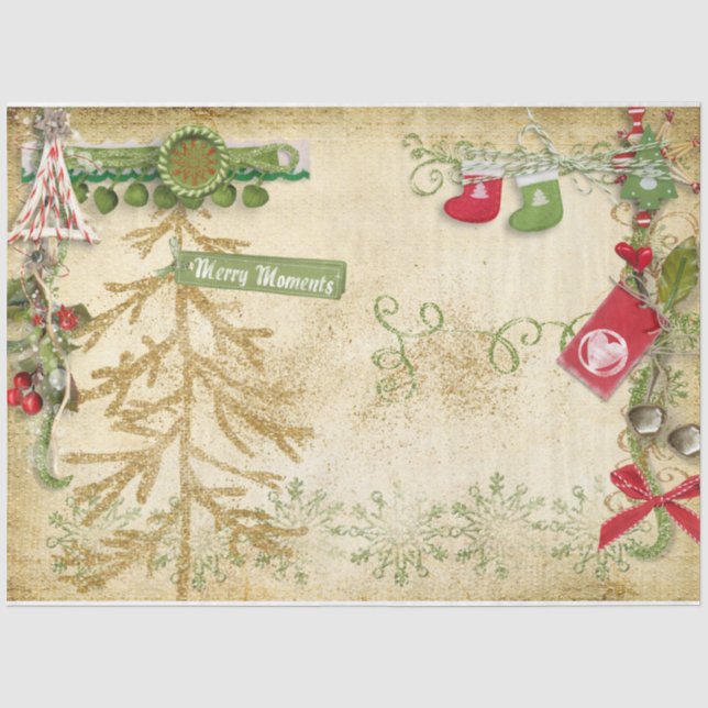 Papel De Seda Diseño de Bayas de Navidad Serie 10 (Anverso)