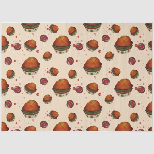 Papel De Seda Diseño de Bayas de Navidad Serie 12 (Anverso)