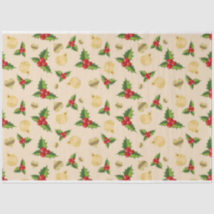 Papel De Seda Diseño de Bayas de Navidad Serie 9