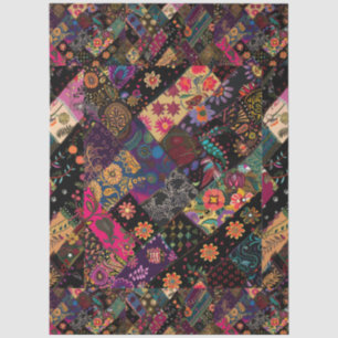 Papel De Seda Diseño de Boho moderno de moda floral
