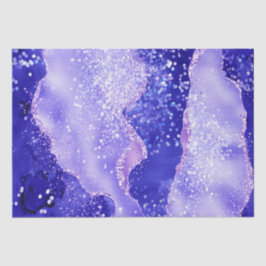 Papel De Seda Diseño de brillo de ágata glamour púrpura