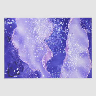 Papel De Seda Diseño de brillo de ágata glamour púrpura