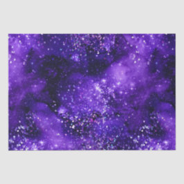 Papel De Seda Diseño de brillo destellante Galaxia Glam Púrpura